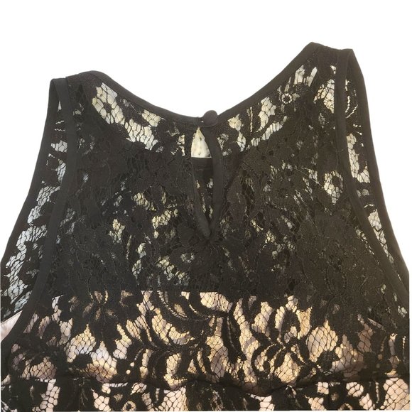 Milly of NY Black Lace Peplum Dress Fully Lined Women's Sz 4 New w/Neiman's Tag - Picture 10 of 11